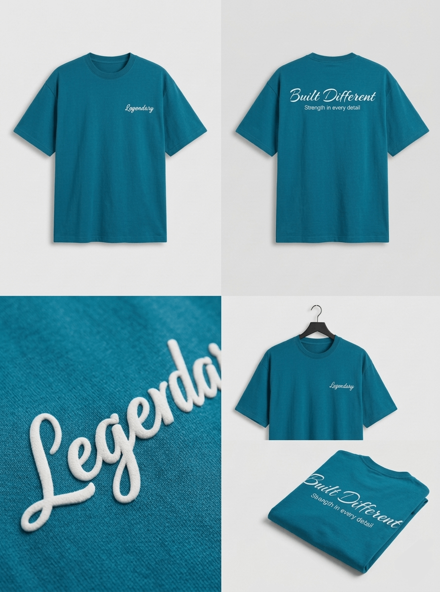 Oversized Cotton T-Shirt Front & Back Printed - Legendary