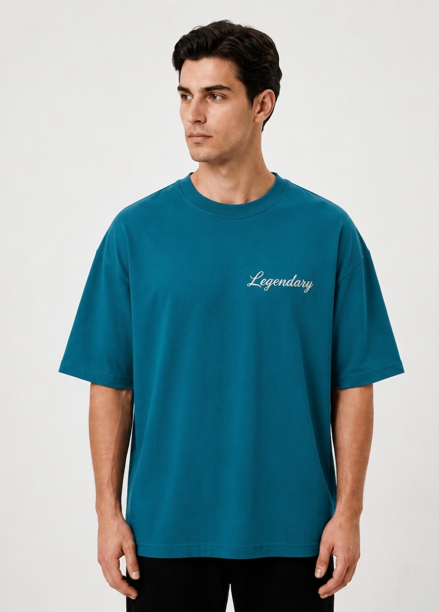 Oversized Cotton T-Shirt Front & Back Printed - Legendary