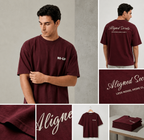 Oversized Cotton T-Shirt Front & Back Printed - No Cap