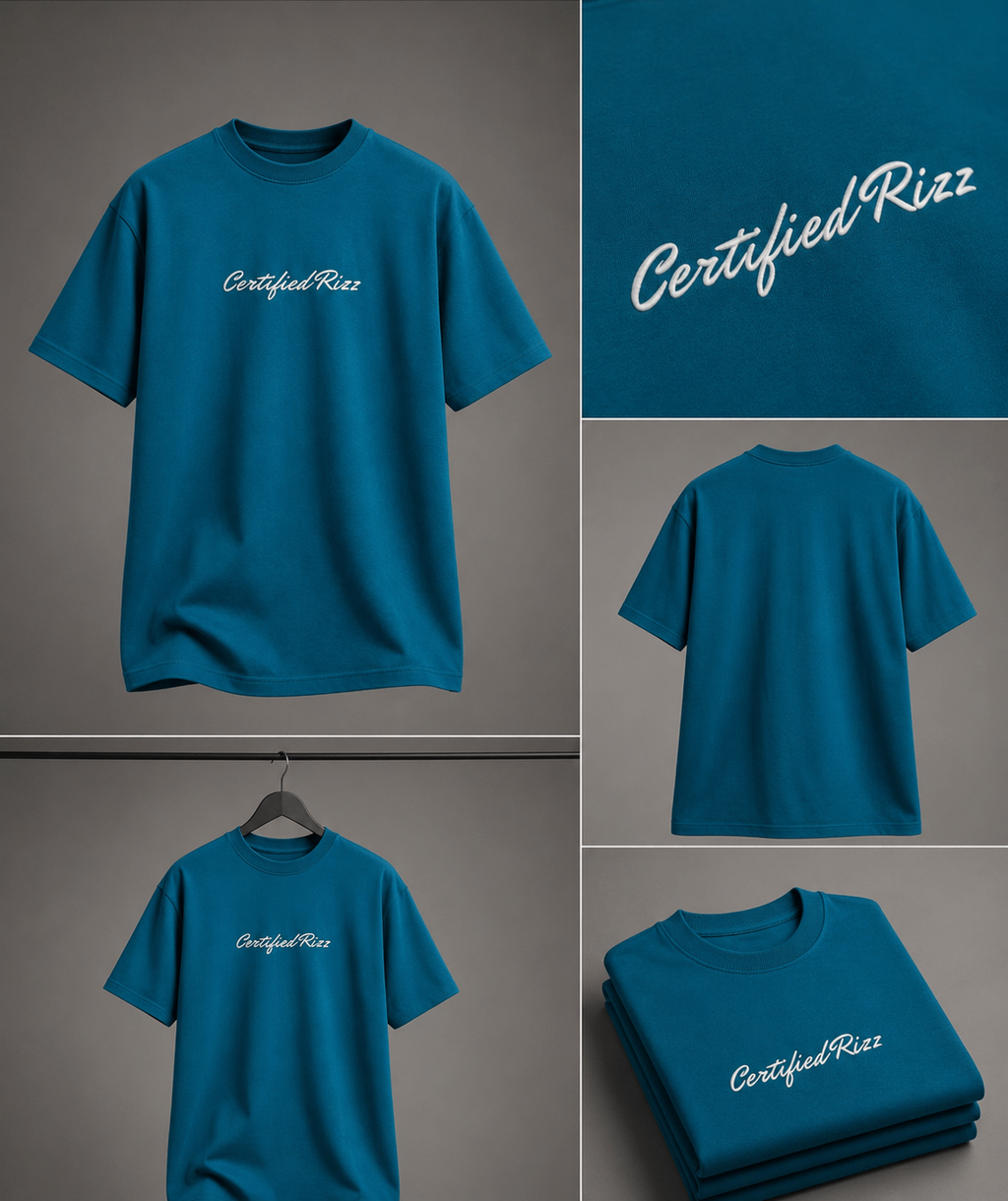 Oversized Cotton T-Shirt Front Printed - Rizz