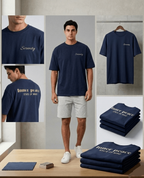 Oversized Cotton T-Shirt Front & Back Printed - Serenity