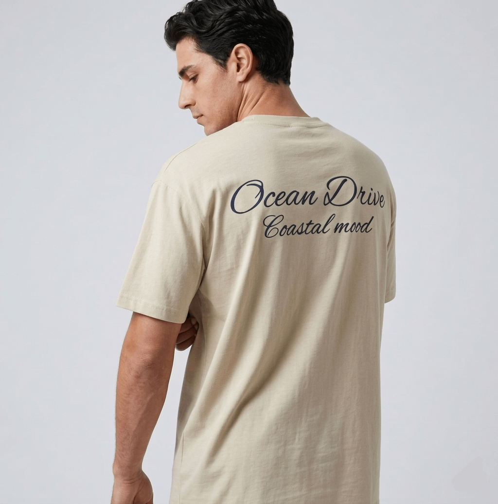 Oversized Cotton T-Shirt Front & Back Printed - Match my Vibe