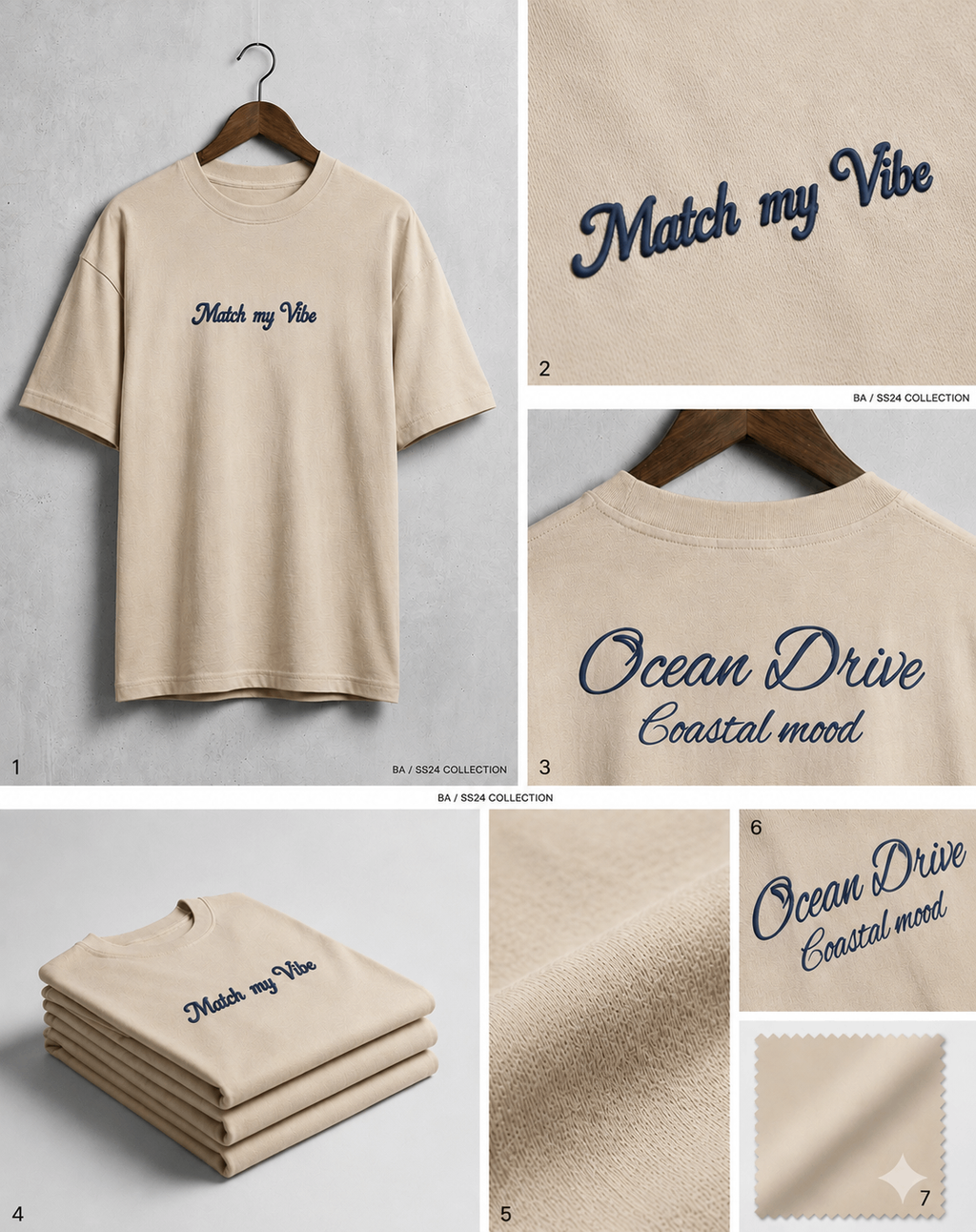 Oversized Cotton T-Shirt Front & Back Printed - Match my Vibe